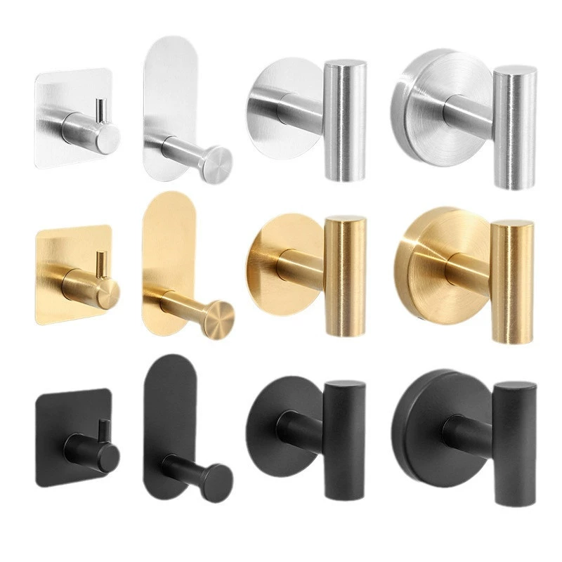 Крючки из нержавеющей стали с сильным клеевым слоем для кухни и ванной, крючки для полотенец, крючки для одежды в ванной, сверхпрочные крючки.