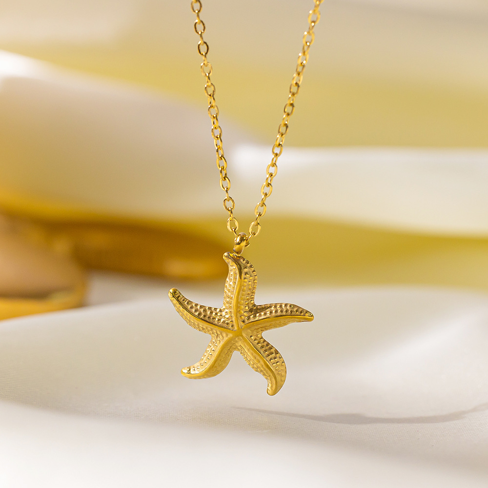 5g Weight 0.03µm-0.05µm Gold Plating Thickness PVD Coated Gold Plating Process Real Gold Plated Plating Material Zircon Inlay Material Rings, Earrings, Necklace Classification cable chain Chain Type Daily Occasion 304 Stainless Steel Material Starfish, Shell Pattern All Seasons Season Women's Gender IG Style, Marine Style Style Waterproof Non Tarnish, Inlay Craft PVD Coated Real Gold Plated 18K Gold Starfish Shell Titanium Steel IG Style Marine Style Waterproof Non Tarnish Rings Earrings Necklace 6