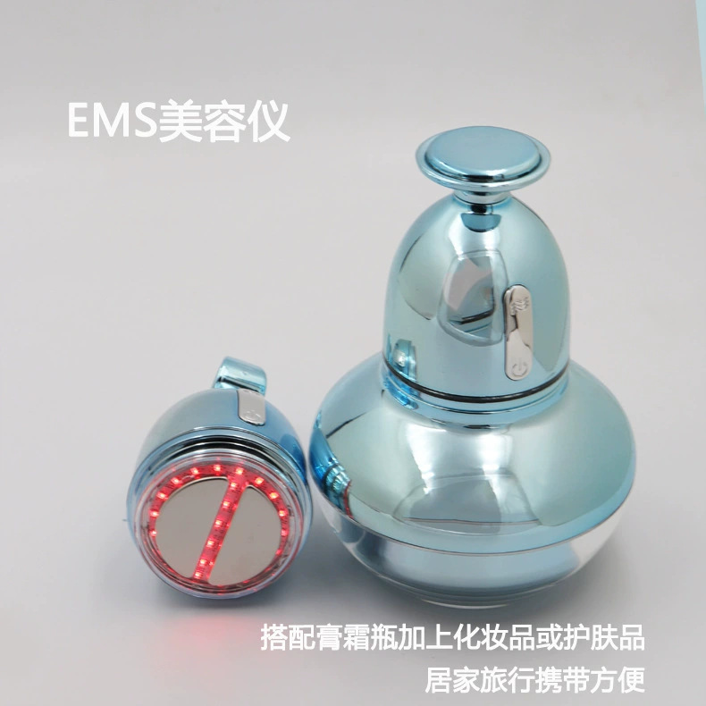 Home-Use Ems Beauty Device with Red Light and Micro-Current for Facial Massage, Electronic Beauty Device with Vibration, Heat, and Colored Light Therapy