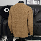 2026秋季圆领宽松针织线衫青少年运动透气厚款罗纹底摆，男装针织衫/毛衣，星座614