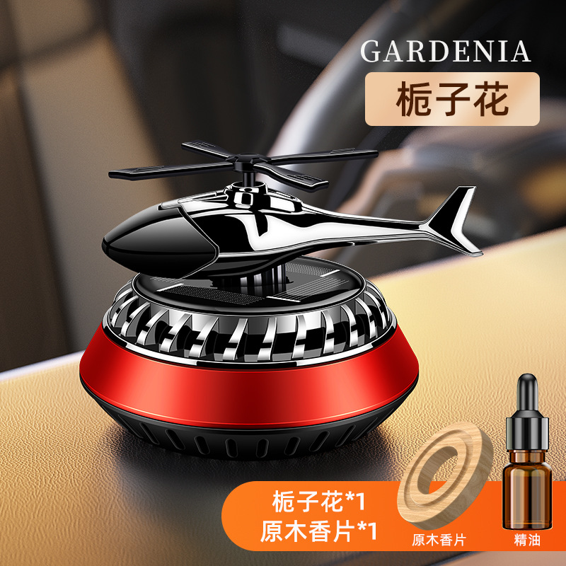 Fragrancia de automóviles adornos de automóviles de energía solar rotatoria avión perfumes para hombres consola central de automóviles de alta calidad artículos de decoración