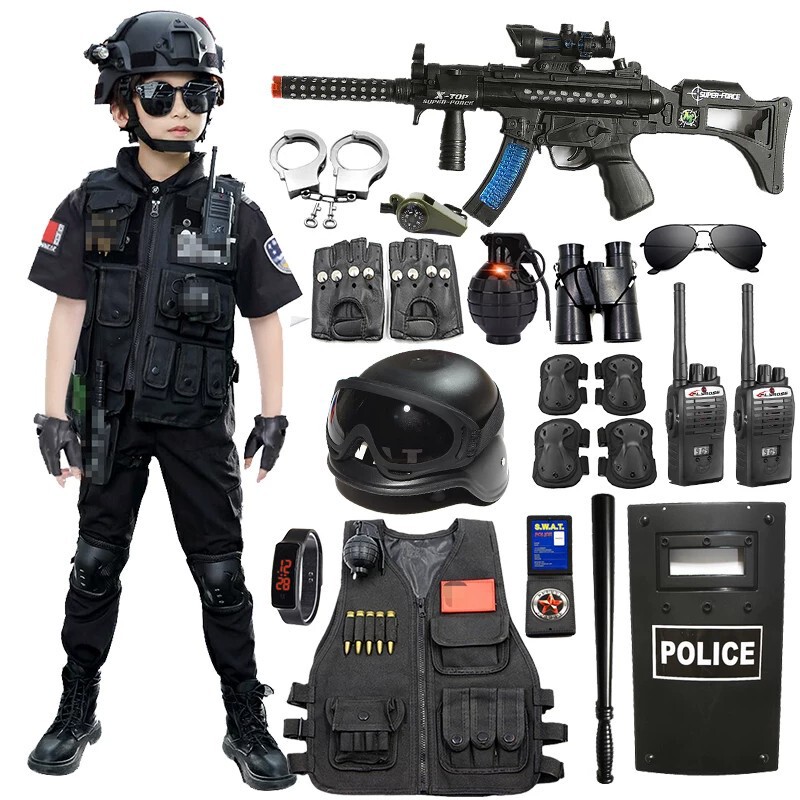 Children's Delta Force Action Gear Little Police Uniform Special Forces Suit Military Special Police Clothes Toy Gun Children's Delta Force Action Gear Little Police Uniform Special Forces Suit Military Special Police Clothes Toy Gun