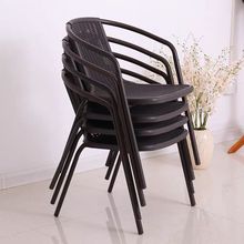 阳台藤椅子单人扶手靠背椅简约家用老人庭院现代休闲户外藤编椅厂