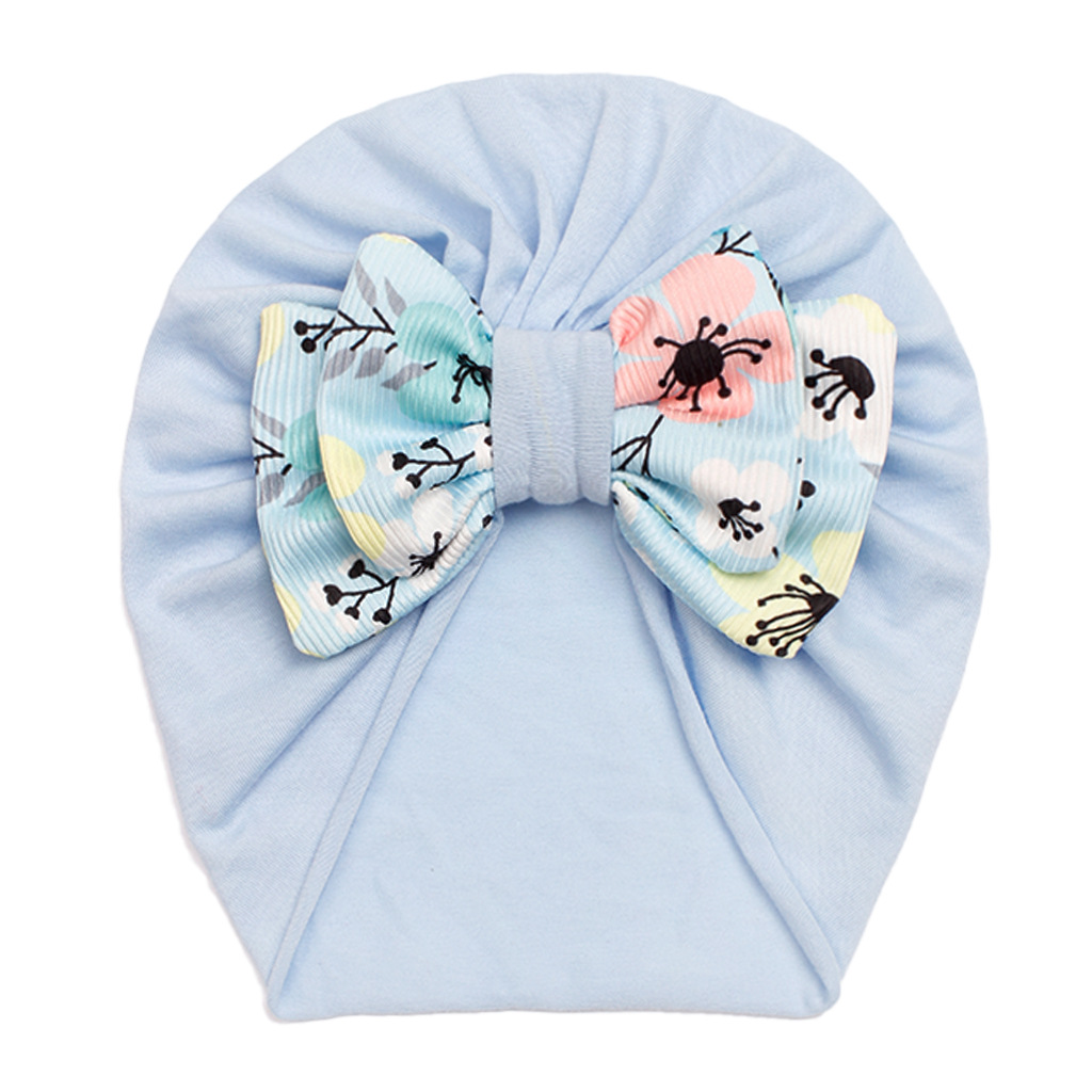 Bow Knot Pattern All Seasons Season Children Unisex Casual Bow Knot Baby Hat