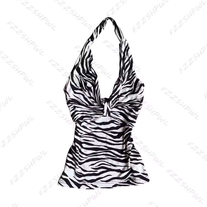 New Foreign Trade Style American Pure Desire Style Floral V-Neck Halter Neck Women's Top for Seaside Vacation, Wholesale in Stock New Foreign Trade Style American Pure Desire Style Floral V-Neck Halter Neck Women's Top for Seaside Vacation, Wholesale in Stock