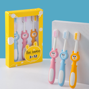 Calf adventures toothbrush factory gift box 3 PCs baby children toothbrush soft hair wholesale suit 3-12 years old