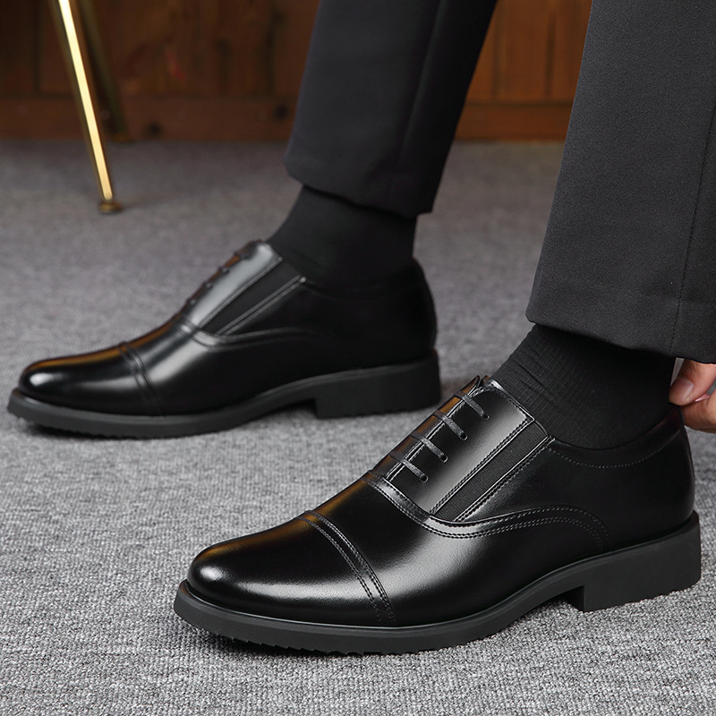 Heren nette schoenen van echt leer met zachte antislipzool_voghion.com
