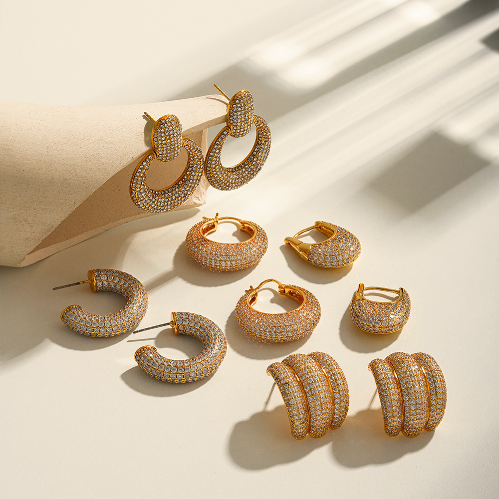 15g Weight Copper Ear Needle Material Hoop Earrings Classification 1 Pair Quantity Daily, Street Occasion Copper Material Geometric Pattern All Seasons Season Women's Gender Polished Finish Plating Design Simple Style, Classic Style Style 1 Pair Simple Style Classic Style Geometric Plating Copper Hoop Earrings 无