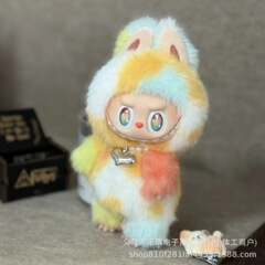 泡泡玛特labubu5.06.0五代六代多巴胺彩色拉布布毛绒系列盲盒潮玩