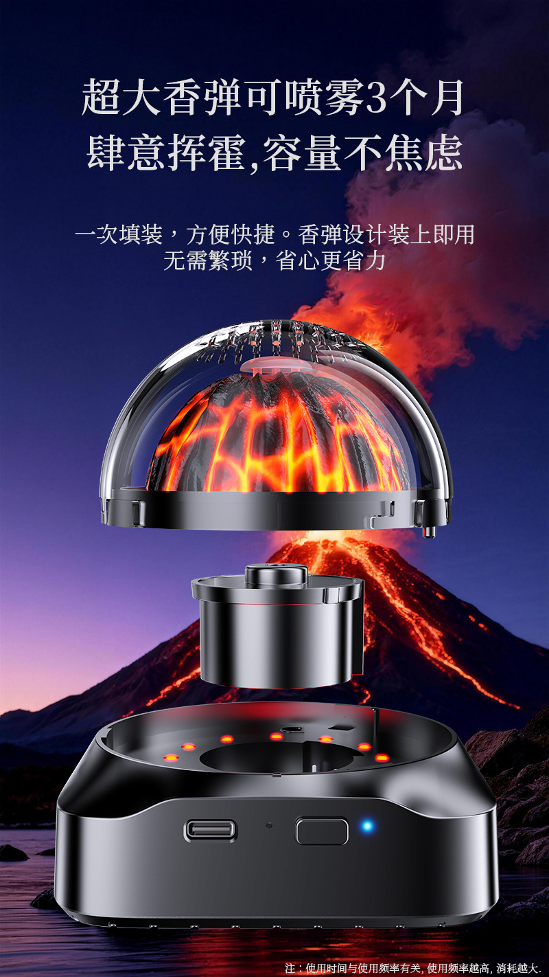 High-End Car Aromatherapy Machine, Volcano Cloud Mist Car Decoration, Summer Car Interior Perfume, Smart Cloud Mist Automatic Spray