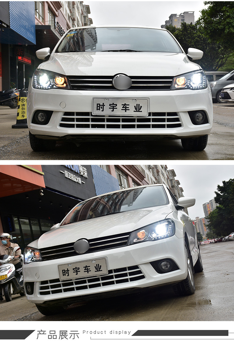 Jetta Headlight Assembly 13-16 Models Volkswagen Jetta Modified Lens Xenon Lights Led Headlights Led Daytime Running Lights