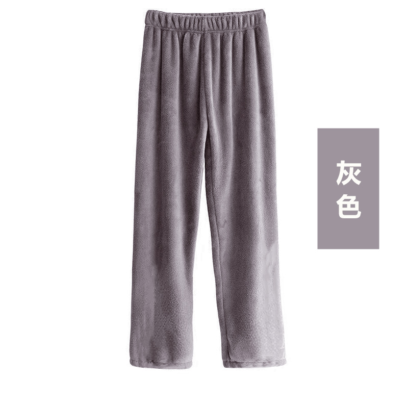 바지 스포츠 느슨한 파자마 바지 홈 산호 양털 겨울 스트레이트 따뜻한 바지 게으른 요정 학생 캐주얼 여성 따뜻한
