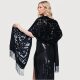 New Ethnic Style Elegant Velvet Cheongsam Shawl All-match Long Tassel Scarf Warm Air Conditioning Shawl