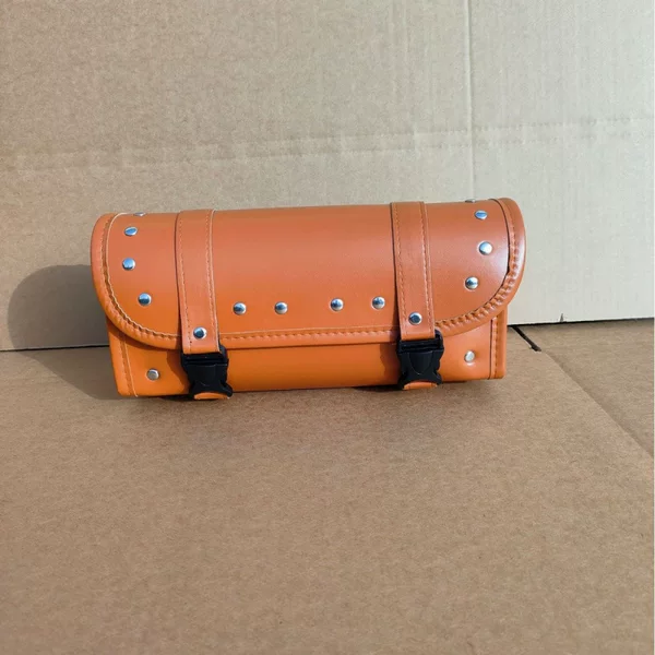 Waterproof rear storage bag for electric vehicles, vintage-style backrest hanging bag with lock for battery-powered bikes