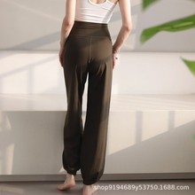 韩国东大门女春夏秋高腰宽松阔腿裤瑜伽休闲裤运动健身灯笼裤