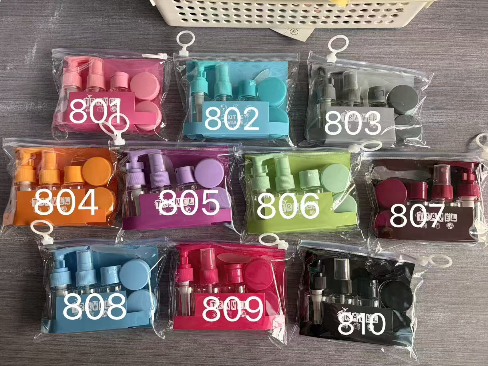 Juego de Botellas de Viaje Set de 6 de Plástico PET Portátil image 8