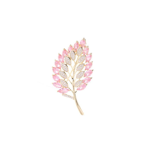 Sophisticated fashionable brooch with zircon