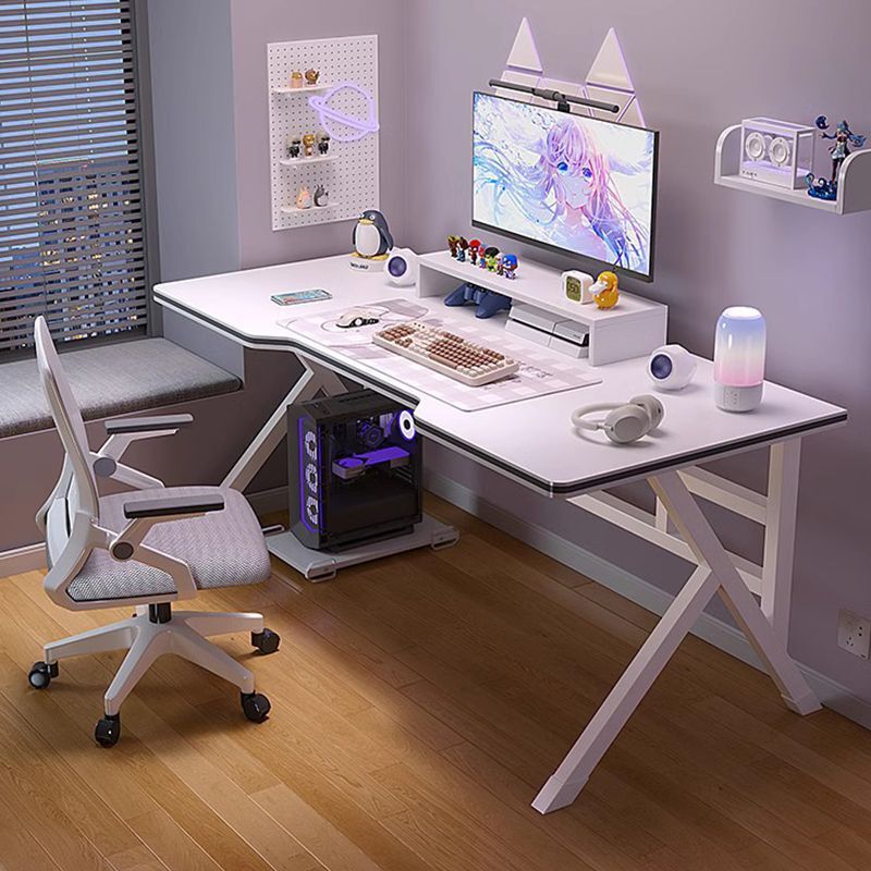 80cm Small Apartment Gaming Desk for Rental Apartments, Eco-Friendly Particleboard Computer Desk, No-Installation Bedroom Study Desk for Home Use