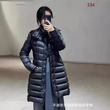 外贸现货欧洲站加厚中长款羽绒服高端精品女式精品跨境羽绒服外套