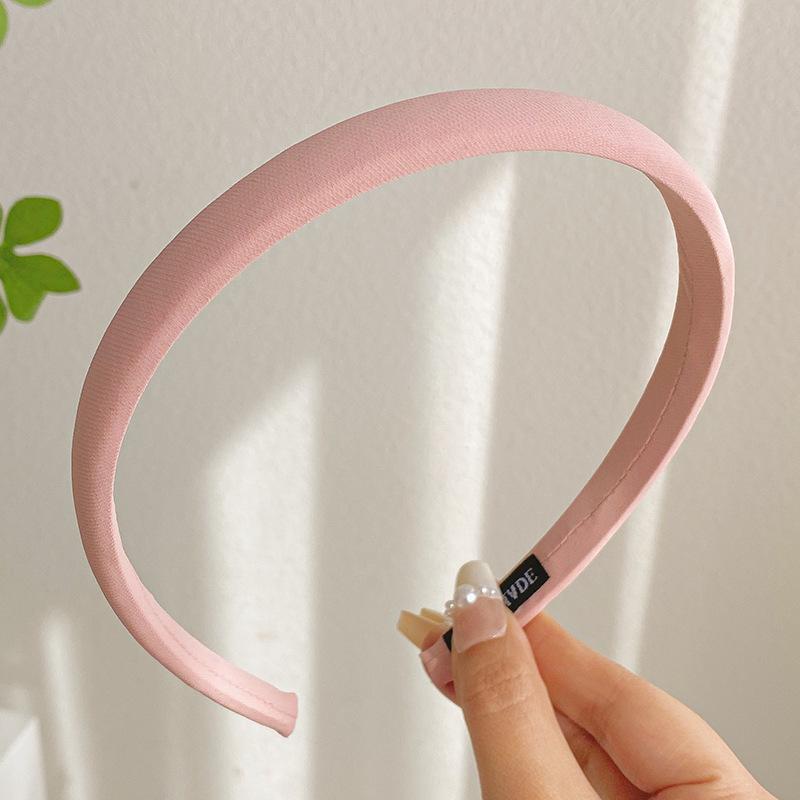 Pink fabric thin hairband-1.5