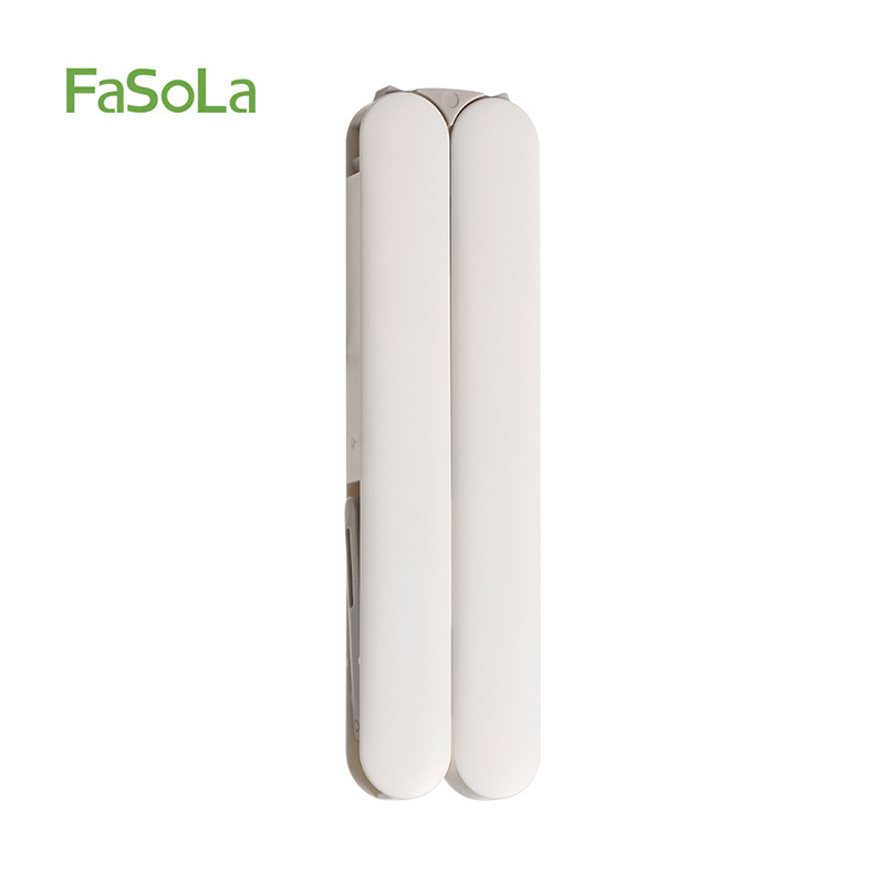 FaSoLa晾衣架多功能衣挂带夹子出差酒店晒袜架便携式旅行折叠衣架|undefined