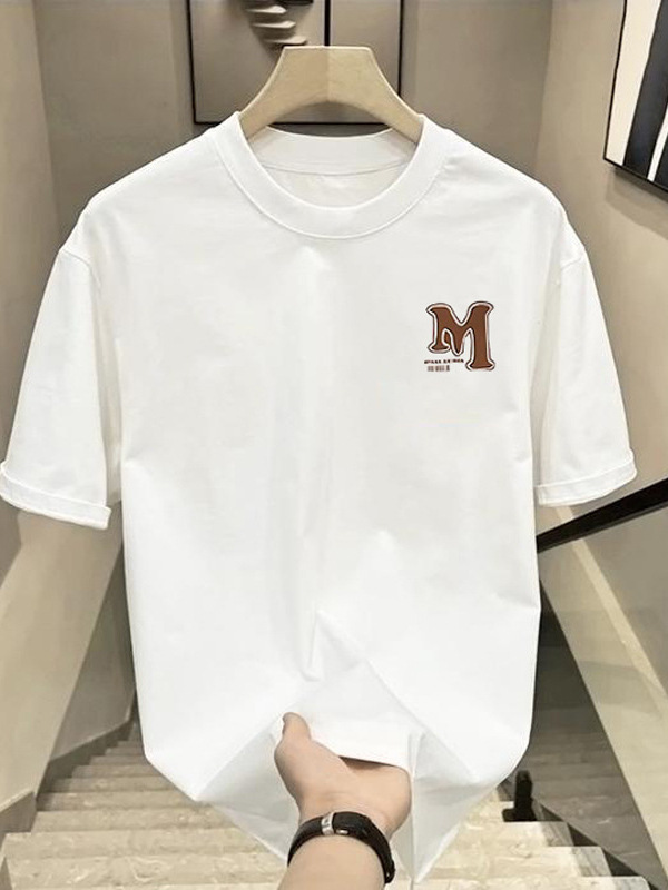 100% algodón universal camiseta de mangas cortas hombre 2026 nuevo verano nicho popular alta calle americana blusa suelta