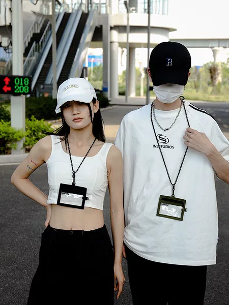 Transparent Visual Card Set Work Card Multi-Card Personality Bus Campus Breast Card Pain Bag Hanging Neck Card Set