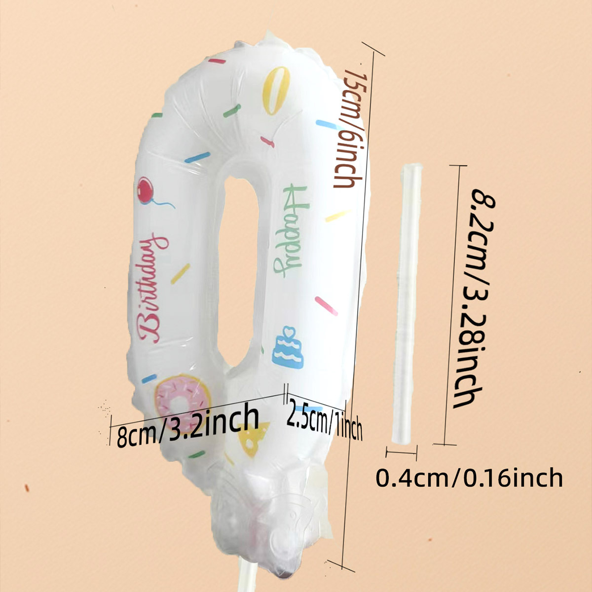 Venta directa de fábrica Mini clip de película de aluminio digital globo pastel decoración de cumpleaños accesorios fotográficos globo vela globo
