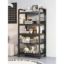 厨房置物架落地多层简易货架储物架子家用橱柜备餐台微波炉收纳架