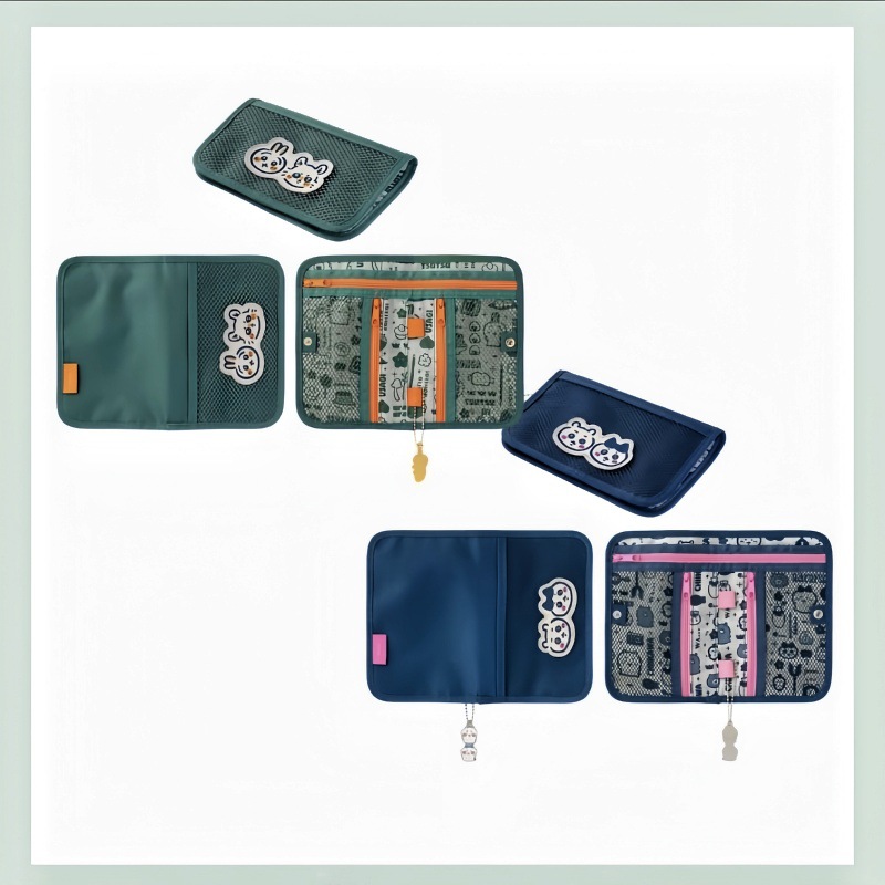 in stock Japanese-Series Small Eight Printed Storage Bag, Certificate Bag, Travel Passcard Bag, Multifunctional Card Bag, Change