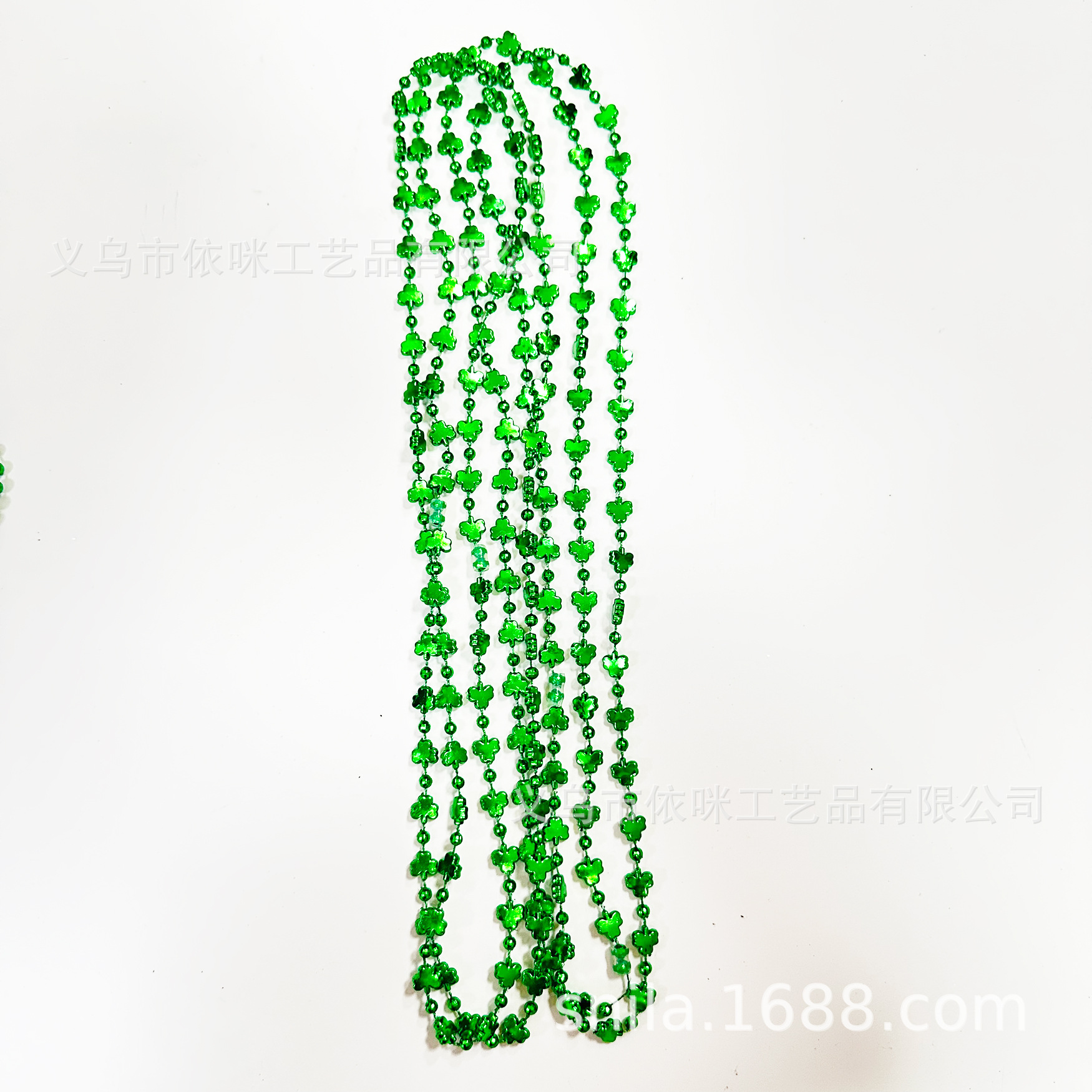 Collar de San Patricio Collar de día de Irlanda Cadena de cuentas de trébol Festival Carnaval Fiesta Cadena de cuentas Exclusivo transfronterizo
