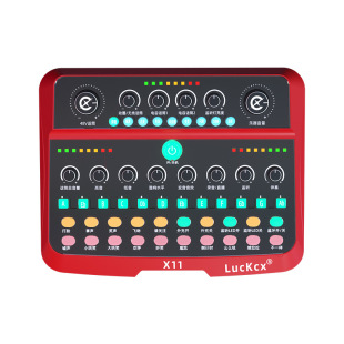 Factory Direct Sales New Upgrade X11 Professional Live Broadcast Singing Karaoke Outdoor Mobile Phone Computer 48V Digital Sound Card Wholesale