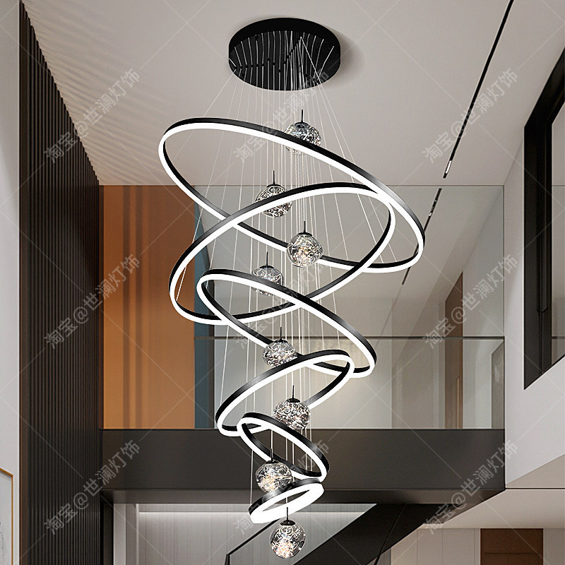 Large Chandelier for Duplex Villa Living Room, Loft-Style Chandelier for Small Duplex Staircase, 2026 New Model Lava Lamp
