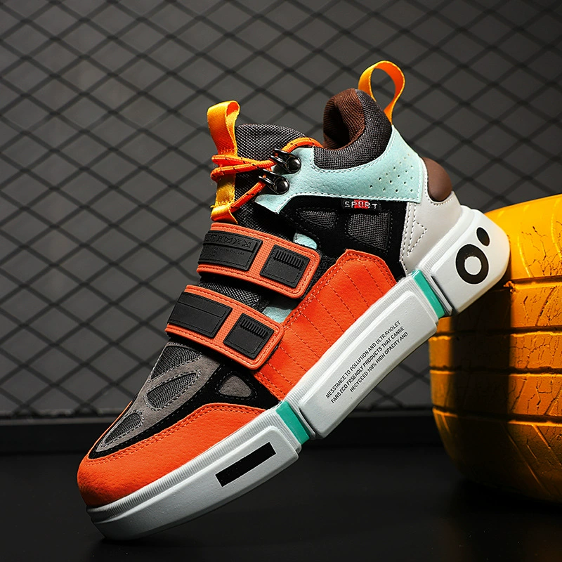 Demi-Season Retro High Shoes for Beloved - Universal Trendy Sneakers in Colorful Options