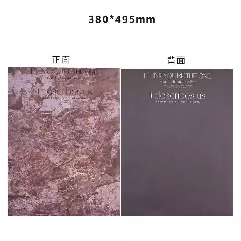 Papel de alta gama para ramos, papel de regalo artístico, papel artístico grueso impermeable con patrón de mármol, material de embalaje para flores