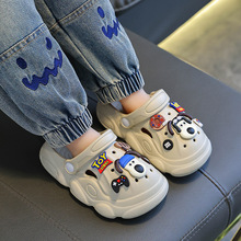 EVA儿童拖鞋洞洞鞋男女中大童包头鞋居家户外卡通可爱凉拖鞋柔软