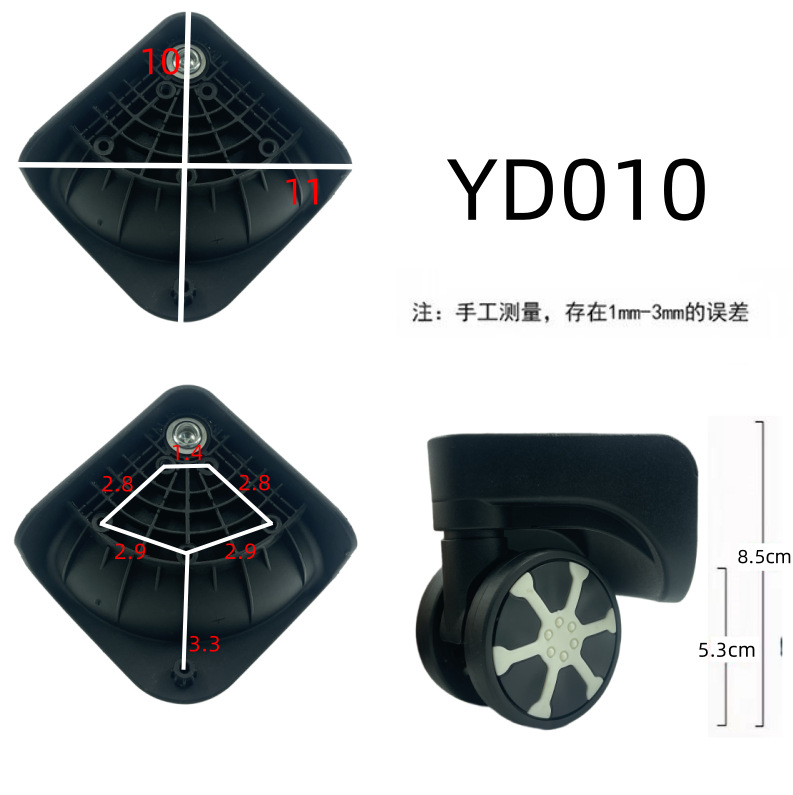 Suitcase Wheels Replacement Universal Wheels Trolley Case Accessories Wheels Password Box Trolley Case Wheels Travel Suitcase Wheels