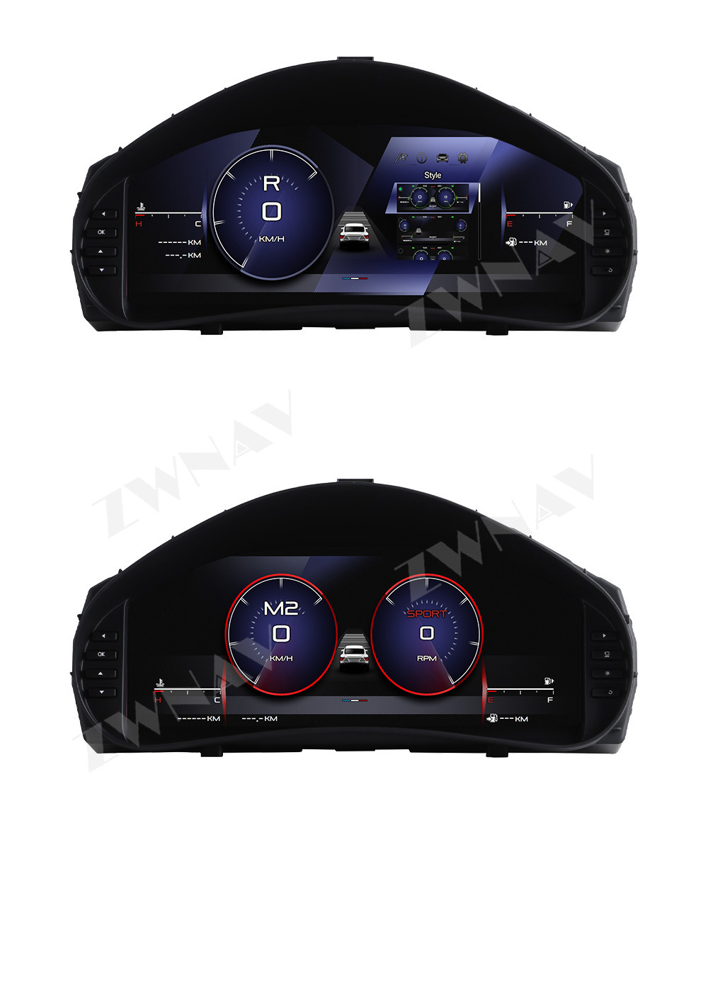 Suitable for 2004-2008 Peugeot 206 models, this is an upgraded all-lcd dashboard with multiple UI options for displaying car mileage and speed