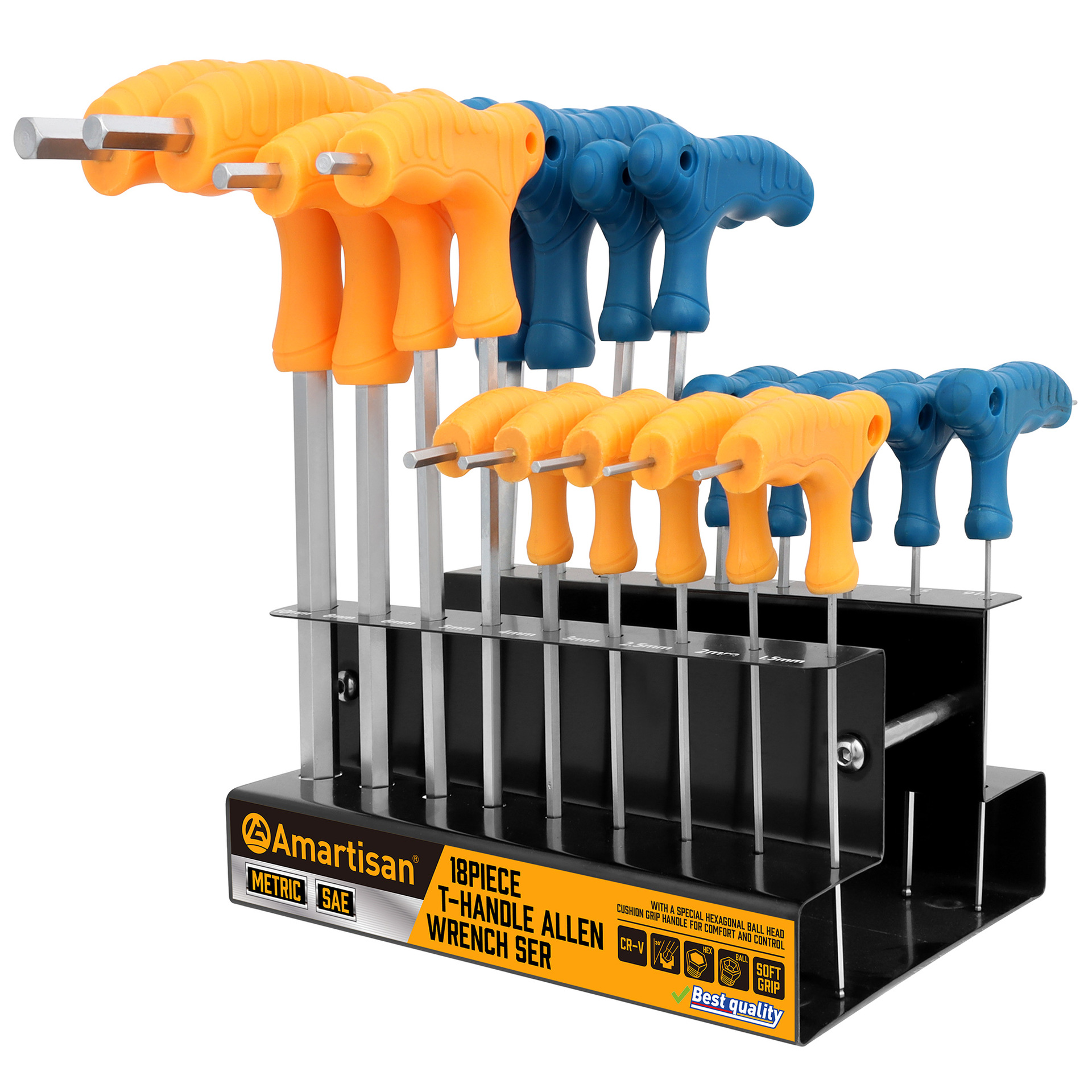 Juego de Llaves Allen y Destornilladores Torx de 18 Piezas
