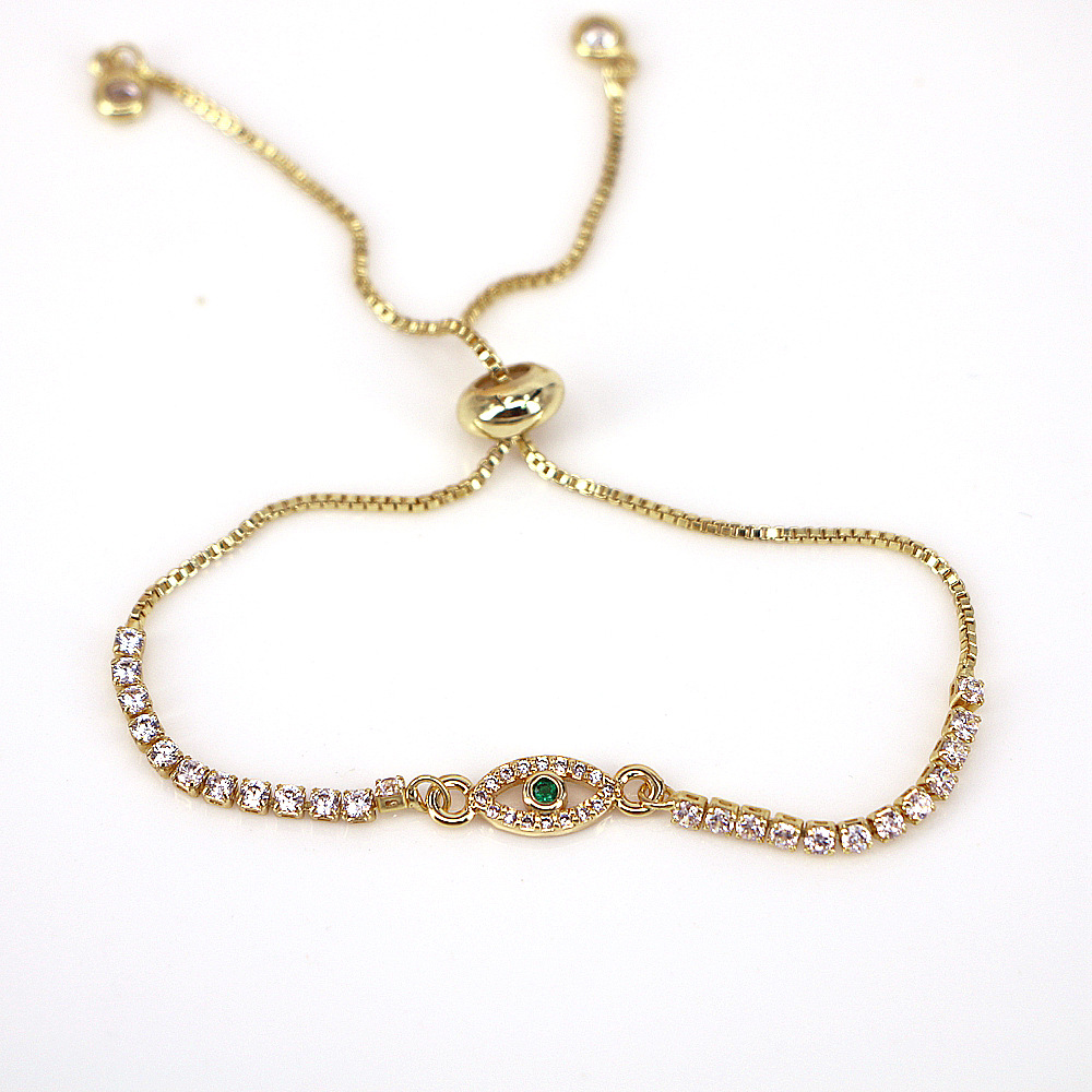 new devilu0027s eye geometric copper inlaid zircon bracelet