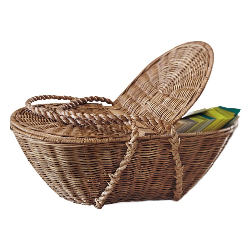 Cesta de mano ratán mimbre creativo tejido a mano tamaño pequeño pastoral recogiendo almacenamiento en el hogar cesta decorativa recogiendo cesta