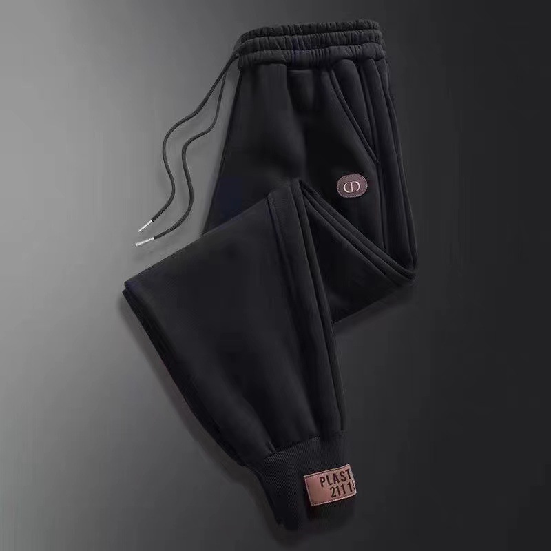 Men's Fleece-Lined Jogger Pants – Relaxed Fit Cuffed Sweatpants With Zipper Pockets (Extended Sizes 5XL)_voghion.com