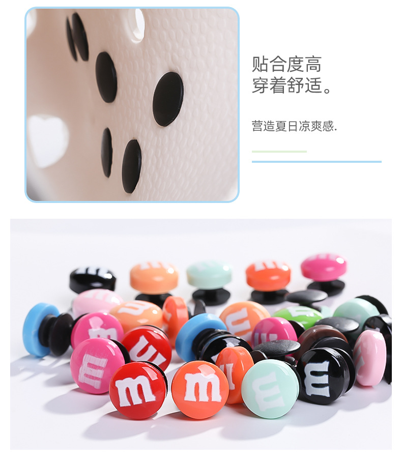 New cartoon shoes, flower shoe buckles, popular crocs, beach shoes, accessory buckles, diy crystal I-shaped buckles mixed style detail image 8