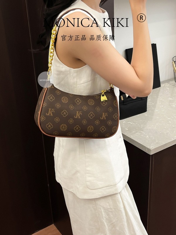 Monica Kiki フレンチレトロバッグレディース 2025 新しいエンドウ豆チェーンハイエンドポータブルショルダーバッグ多用途|undefined