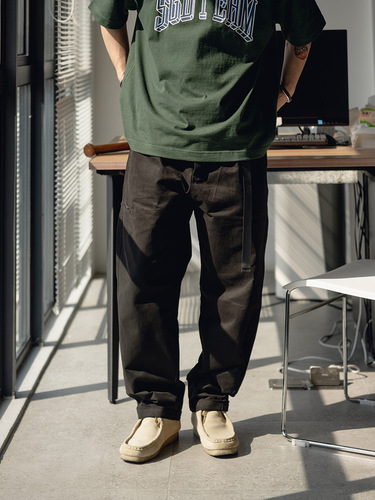 TRS Men's Wear | 25SS Japanese-Style Hidden Zipper Loose-Fit 3D Silhouette Micro-Tapered Chino Casual Pants for Men