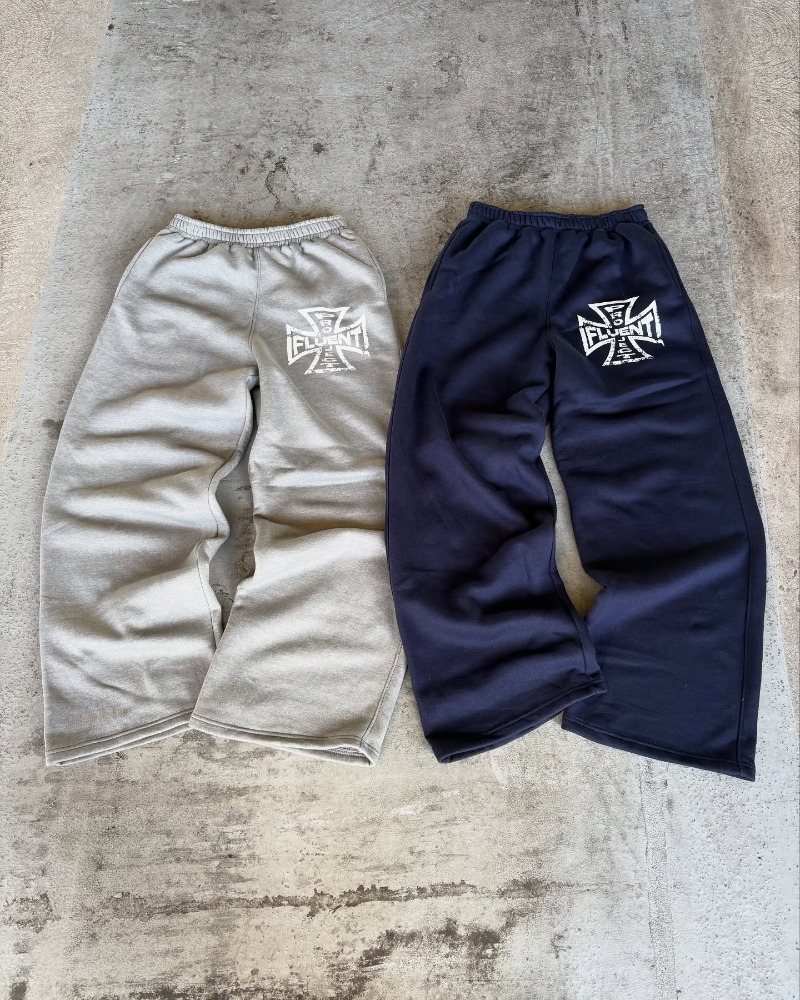 Heren joggingbroek met print y2k stijl elastische tailleband_voghion.com