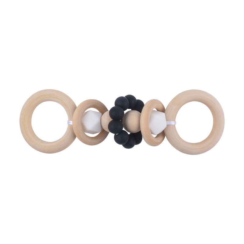 Mordedor creativo de juguete para niños nuevos Anillo Hemu bebé sonajero de mano ejercicio interactivo juguete de fortalecimiento dental palo de molienda