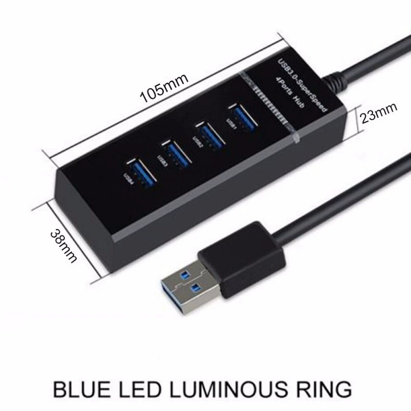 Хаб USB3.0 с четырьмя портами, высокоскоростной интерфейс USB 3.0, может быть оснащён жестким диском на 1 ТБ, один рывок и семь портов