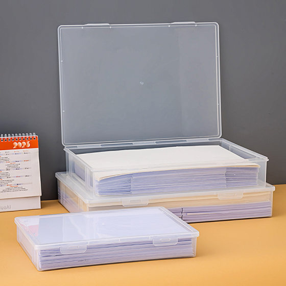 Thickened a3 File Bag Large Capacity Transparent Storage Box A3 Test Paper Box 8K Art Album Bag Drawing Storage Bag