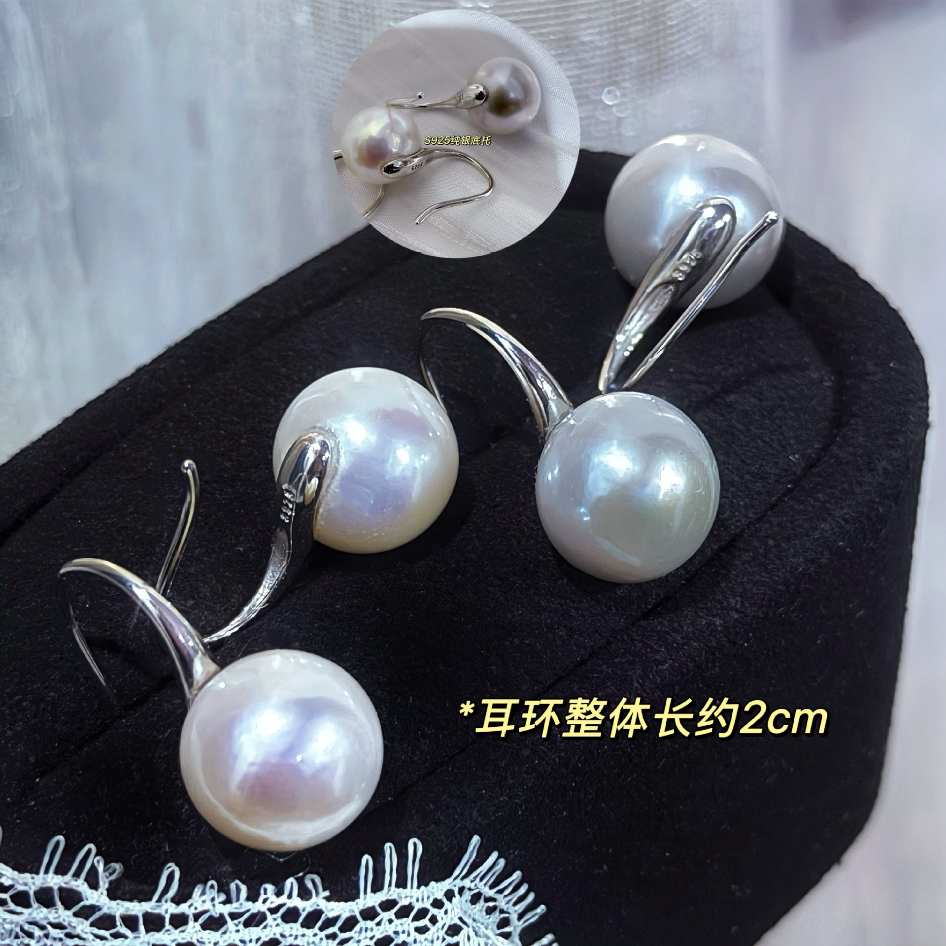 �ٴ��Լ���ʸ߸�Ь����S925����11-12mm��ˮ�������������׹